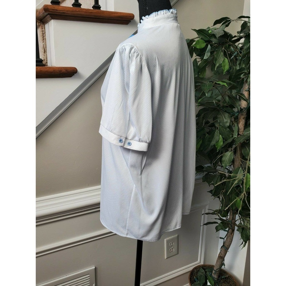Nikki White 100% Polyester Half Sleeve Vintage Top - Picture 5 of 12